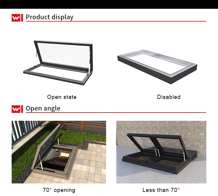 Harga Atap Atrium Artistic Auto Automatic Skylight Commercial Building Remote Control LED Ceiling Panel Artificial Skylight